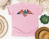 American Flag Eagle graphic tee in Blossom