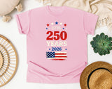 250 Years 2026 Red 2 graphic tee in Blossom