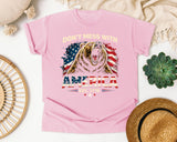 Don't Mess With America Est 1776 graphic tee in Blossom