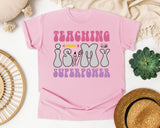 Teaching Is My Superpower Retro graphic tee in Blossom