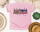 America Grey 3 graphic tee in Blossom
