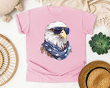 Eagle With Sunglasses Bandana graphic tee in Blossom