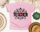 Teacher Tribe graphic tee in Blossom