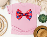 Patriotic Star Bow Tie graphic tee in Blossom