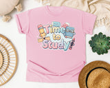 Time To Study graphic tee in Blossom