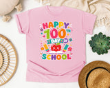 Happy 100th Day Of School graphic tee in Blossom