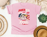 America Land Of The Free Since 1776 graphic tee in Blossom