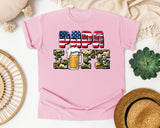 Papa Life Brown graphic tee in Blossom