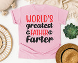 World's Greatest Father Farter Black 2 graphic tee in Blossom
