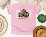 Dad Hardworking Strong Funny Loving Protector graphic tee in Blossom