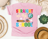 Straight Into High School graphic tee in Blossom