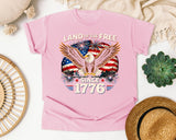 Land Of The Free Since 1776 graphic tee in Blossom
