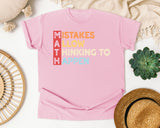 Math Mistakes Allow Thinking To Happen graphic tee in Blossom