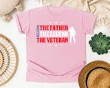 The Father The Legend The Veteran graphic tee in Blossom