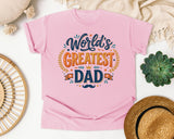 World's Greatest Dad Grey 2 graphic tee in Blossom