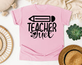 Teacher Fuel graphic tee in Blossom