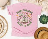 Ready To Learn Ready To Grow Book graphic tee in Blossom