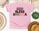 God Bless America Black graphic tee in Blossom