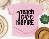 Teach Love Inspire Bold graphic tee in Blossom