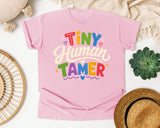 Tiny Human Tamer graphic tee in Blossom