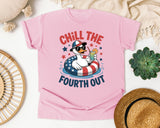 Chill The Fourth Out Grey graphic tee in Blossom