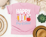 Happy 100th Day Of School graphic tee in Blossom