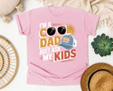 I'm A Cool Dad Just Ask My Kids White 2 graphic tee in Blossom