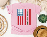 Life On The Line graphic tee in Blossom