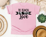 To Teach Is To Love graphic tee in Blossom