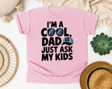 I'm A Cool Dad Just Ask My Kids White 3 graphic tee in Blossom