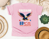 Freedom USA White graphic tee in Blossom