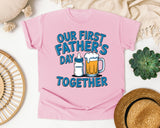 Our First Father's Day Together Grey graphic tee in Blossom