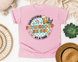 Surviving Fatherhood One Beer At A Time Grey graphic tee in Blossom