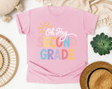 Oh Hey Second Grade graphic tee in Blossom