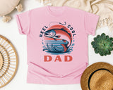 Reel Cool Dad Grey graphic tee in Blossom