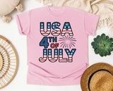USA 4th Of July Grey graphic tee in Blossom