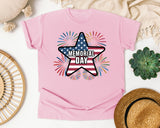 Memorial Day graphic tee in Blossom