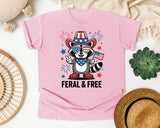 Feral And Free Grey graphic tee in Blossom