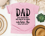 Dad The Best Man In The World graphic tee in Blossom