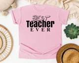 Best Teacher Ever graphic tee in Blossom