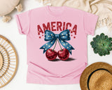 America Red 2 graphic tee in Blossom