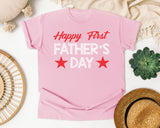 Happy First Father's Day Red graphic tee in Blossom