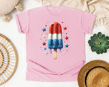 Patriotic Popsicle Stars graphic tee in Blossom