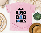 King Of The Dad Jokes graphic tee in Blossom