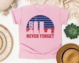 Never Forget Navy 2 graphic tee in Blossom