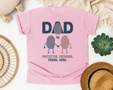 Dad Protector Provider Friend Hero Grey graphic tee in Blossom