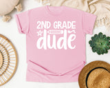 2nd Grade Dude White 2 graphic tee in Blossom
