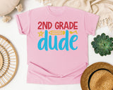 2nd Grade Dude White 2 3 graphic tee in Blossom
