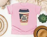 Best Dad Coffee Cup graphic tee in Blossom