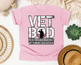 Vet Bod Like A Dad Bod But With More Back Pain graphic tee in Blossom